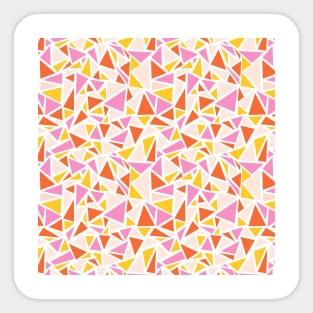 Triangle Collage Pink Red Yellow White Sticker